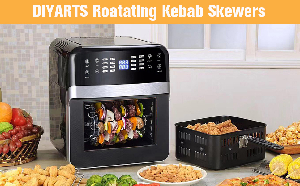 Tower Rotating Kebab Skewers, Stainless Steel Roaster Rotisserie