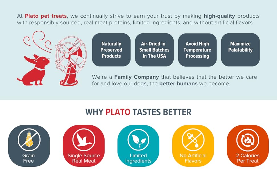 Plato Pet Treats Small Bites duck training treats, meaty morsels with real meat. Grain free
