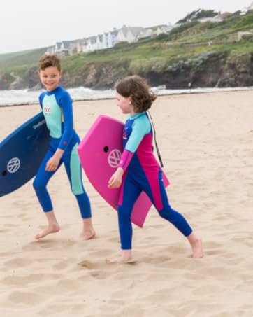 swimwear, kids swimsuits, kids rash vests, beach accessories, splash and plat wetsuits