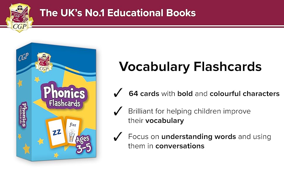 Vocabulary Flashcards for Ages 35 (CGP Reception Activity Books and