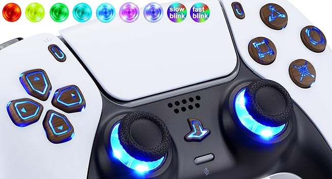 Amazon.com: eXtremeRate 7 Colors 9 Modes Luminated Dpad