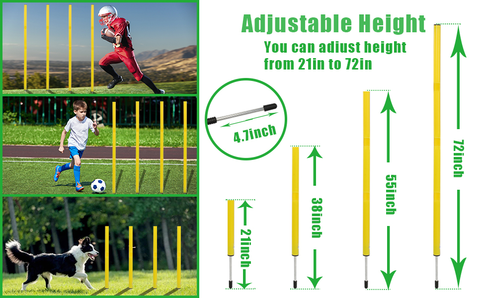 training poles soccer sticks agility poles with base soccer sticks for training