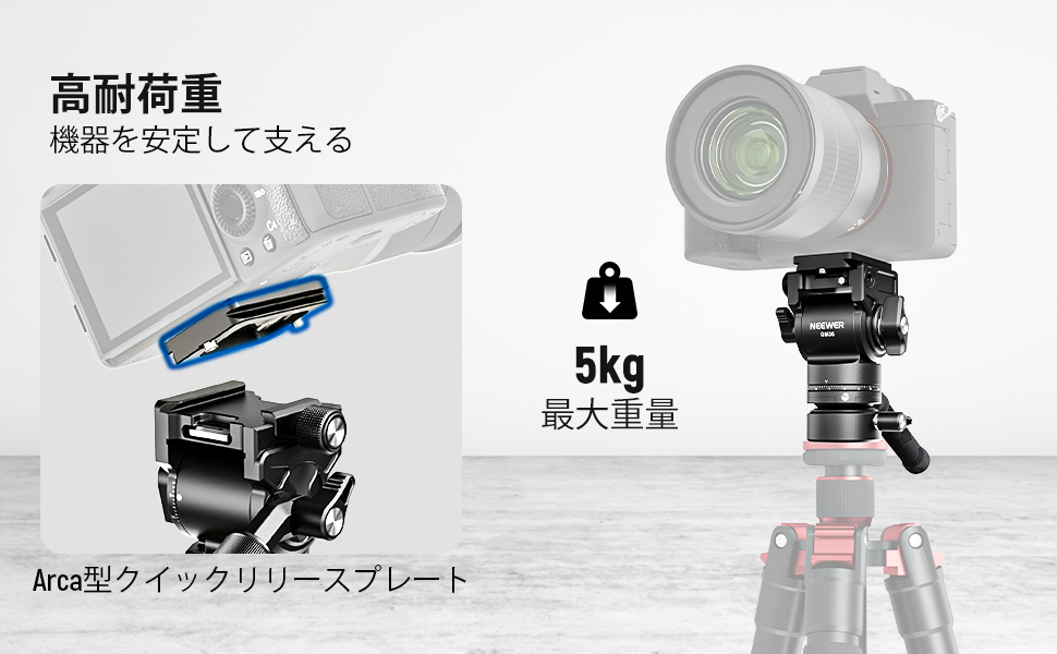 Amazon.co.jp: NEEWER 三脚流体雲台 +/-7°レベリングベース