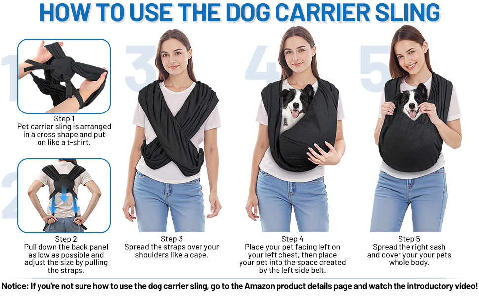 dog sling carrier for small dogs