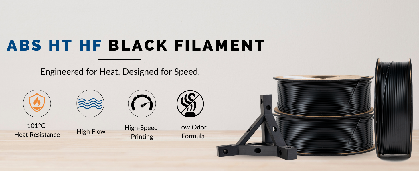 Siraya Tech ABS HT HF 3D Printer Filament – Premium Engineering-Grade ABS