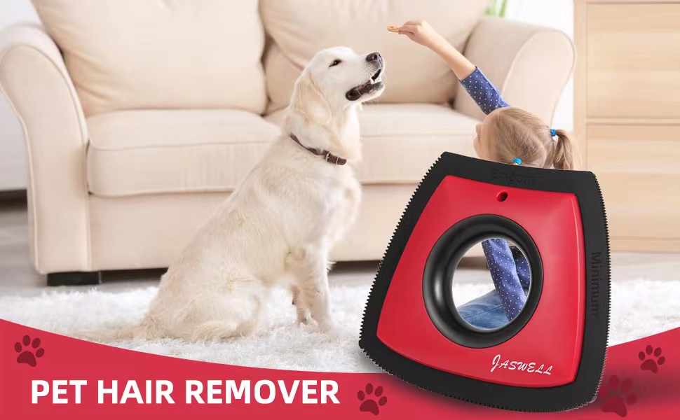 JASWELL Pet Hair Remover Brush for Couch & Car Seat, Professional Dog