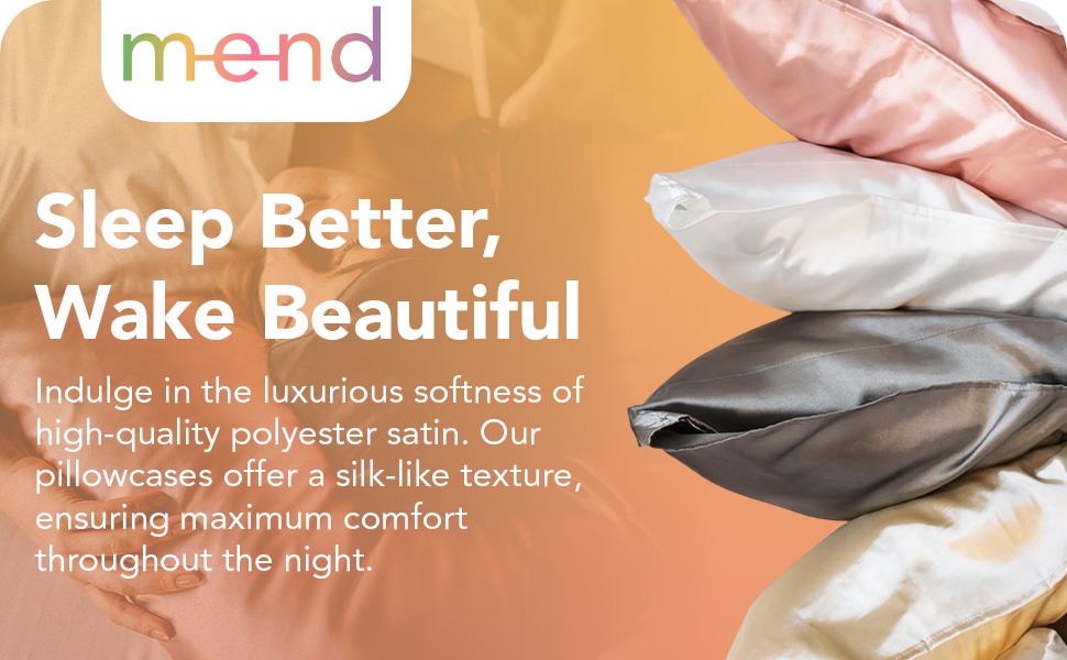 satin pillow cases 2 pack bedsure satin pillowcase for hair and skin queen with zipper night sleep