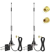 Bingfu 4G LTE RP-SMA Male Antenna 7dbi Outdoor Fixed Bracket Wall Mount Antenna (2 Pack) Compatib...