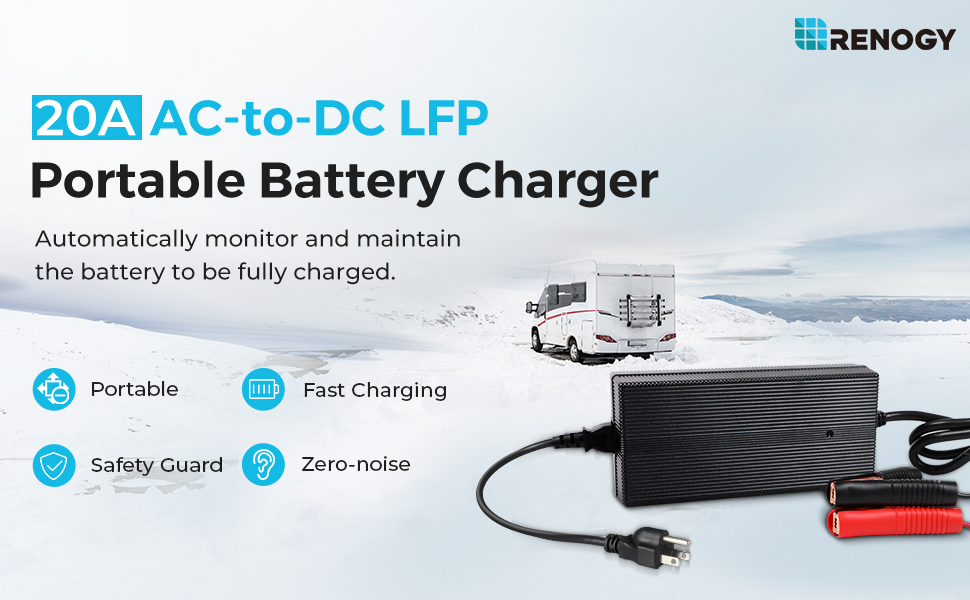 Amazon.com: Renogy 12V 20A AC-to-DC Portable Battery Charger