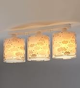 Dalber Kinderlampe Deckenleuchte, Kinderzimmer Deckenlampe 3 Lichter Clouds Wolken Rosa kinderzim...