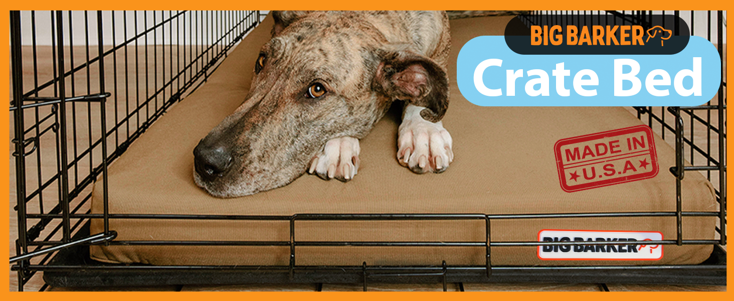 Big Barker Orthopedic 4" Dog Crate Bed Fits 42" x 28" Crate Thick, Heavy Duty