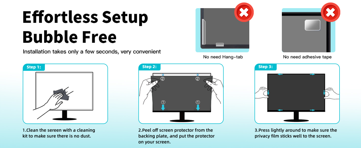 [2Pack] 27 Inch Computer Privacy Screen Filter for 169