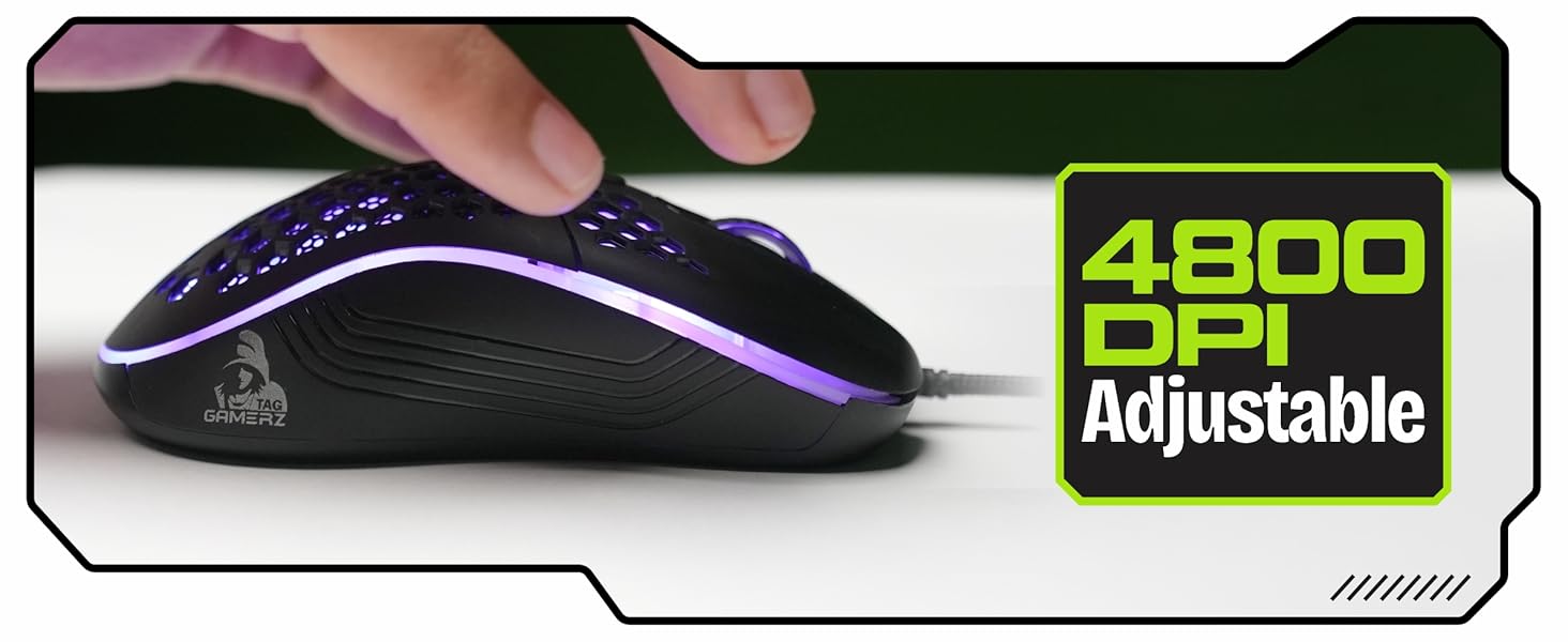 4800 DPI Adjustable gaming mouse