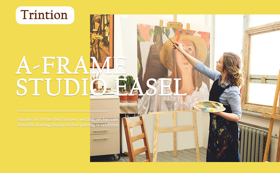 Trintion Easel Stand 1.5M Studio Easel Adjustable Drawing Painting