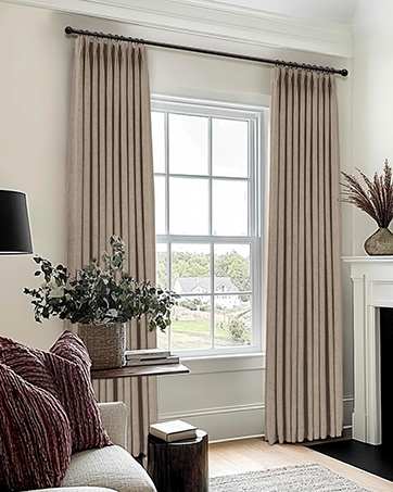 linen pinch pleated curtains
