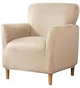 Elehealthy Stretch Chair Covers Banquet Armchair Slipcovers Luxury Velvet Armchair Sofa Covers Ch...