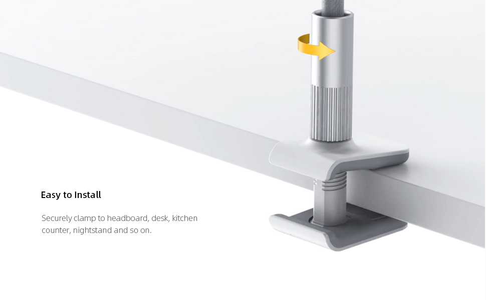 Gooseneck Tablet Holder, Lamicall Tablet Stand Flexible Arm Clip Tablet Mount Compatible with