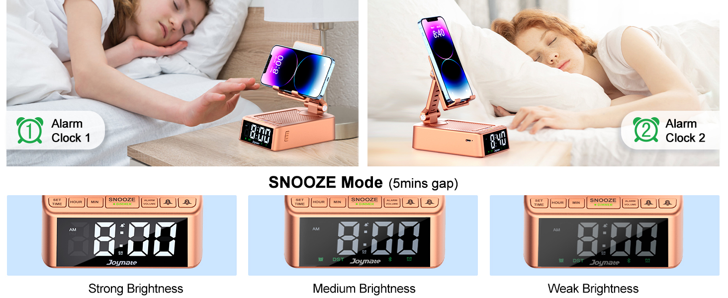 2 alarm clock settings