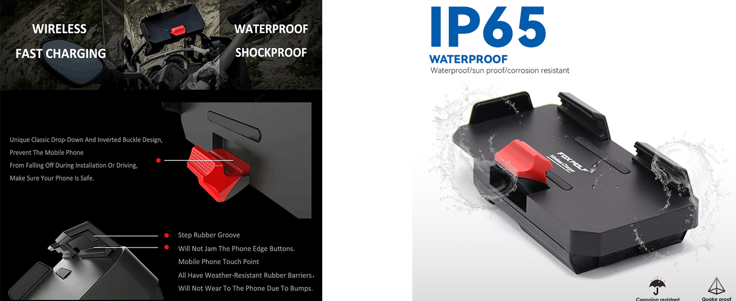 BMW GPS Mobile Phone Motorcycle Navigation Wireless Charging Support with Two USB Ports for R1200GS