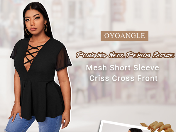 emm ensemblesleeve blouse 黒 Figure Form Bandage Knit Embellished And Chiffon Sleeve Top