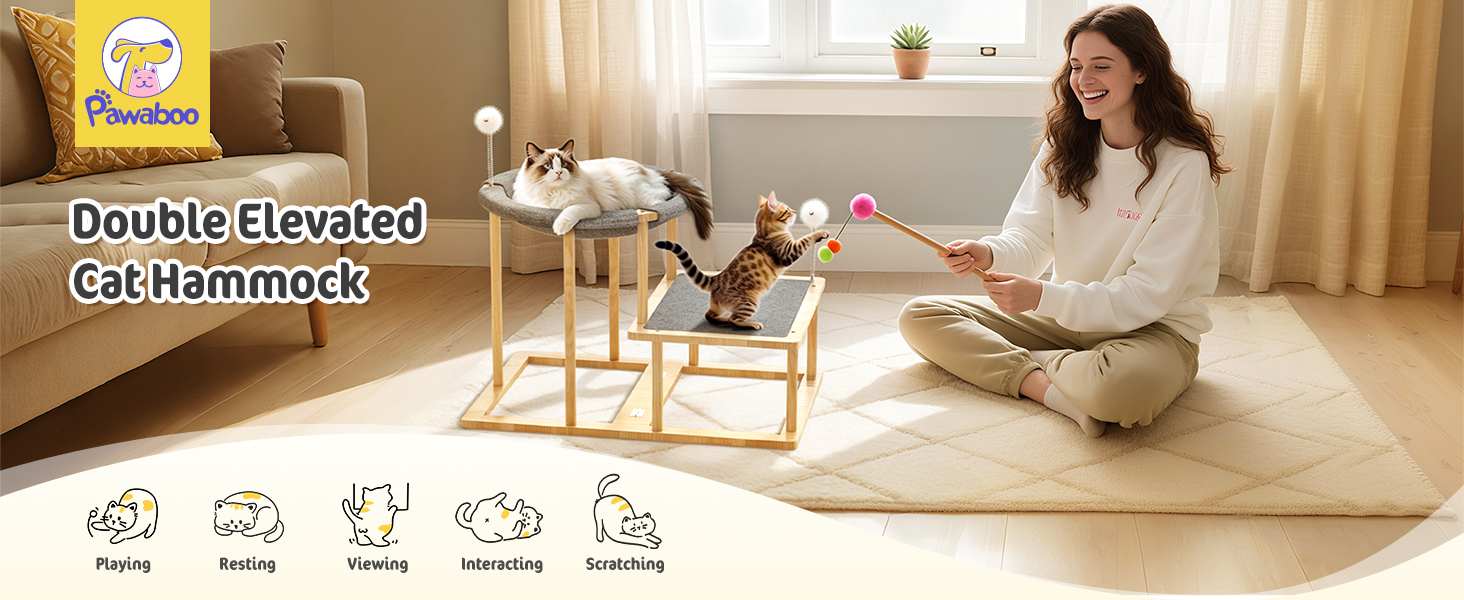 cat hammock, elevated cat bed