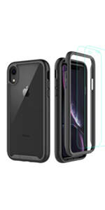 iPhone XR case with Glass Screen Protectors