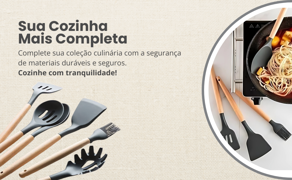 Conjunto De Cozinha Funcional, Design Moderno, Resistência Ao Calor, Ideais Para Cozinhas Práticas