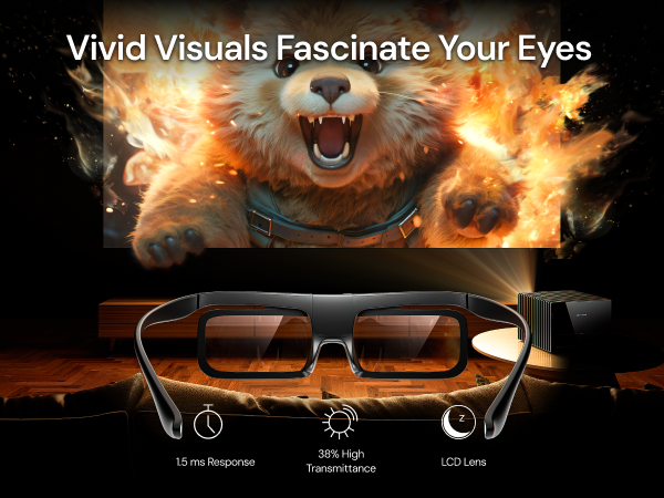 Valerion DLPリンク3Dメガネ（2パック）新品 Amazon.com: Valerion DLP Link 3D Glasses, Rechargeable