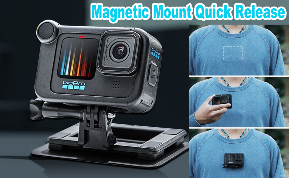 Magnetic Action Camera Chest Mount Holder