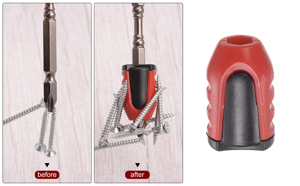 HARFINGTON 5pcs Bit Ring 1/4" Hex Hole Removable