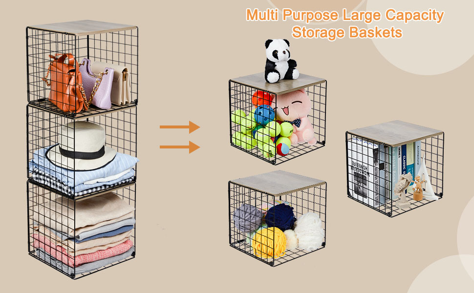 Multi functional storage cube shelf organizer for toys books