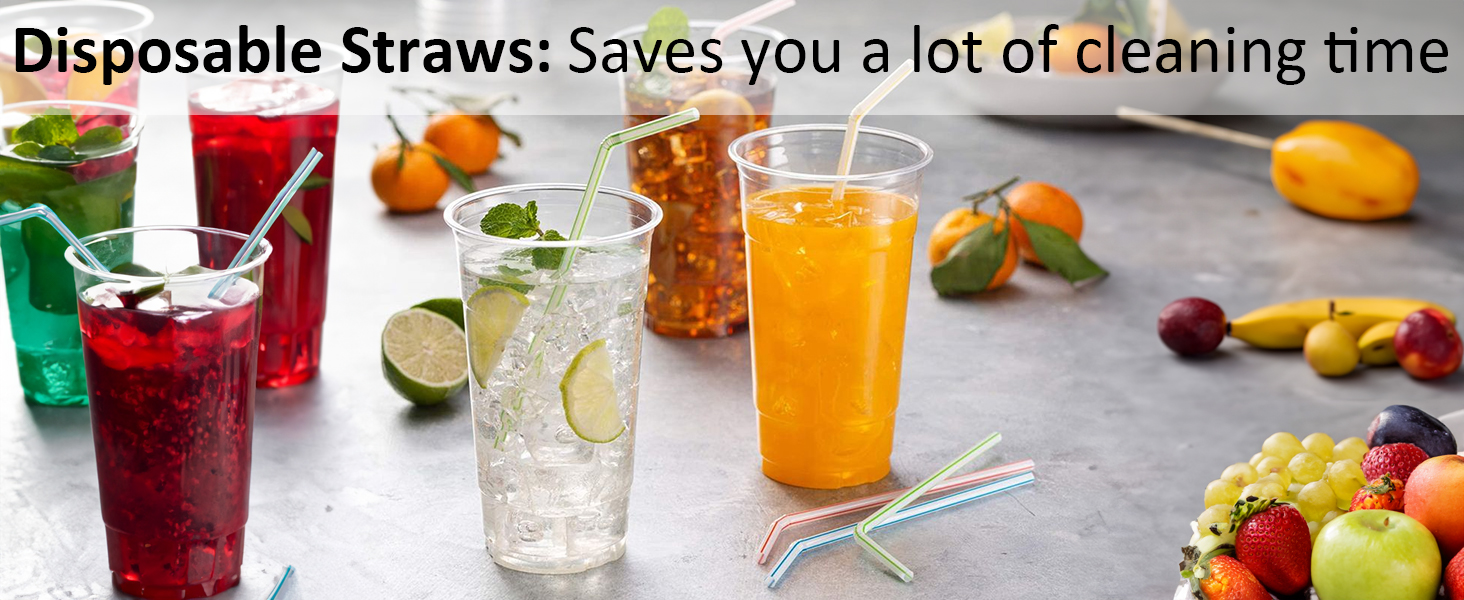 Flexible Disposable Plastic Straws