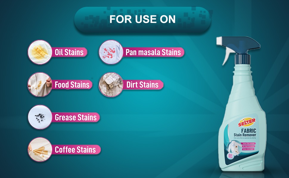Selzer Fabric Stain Remover Removes Tough Dirt Instate Stain