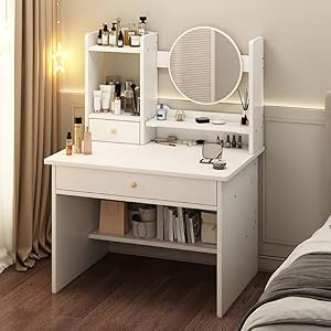 送料無料　VEEZHA ドレッサー 化粧台 鏡台 化妆台 化粧テーブル 白 送料無料 VEEZHA ドレッサー 化粧台 鏡台 化妆台 化粧テーブル