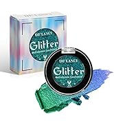 DE'LANCI Peacock Green Glitter Eyeshadow Single, Duo Chrome Blue Green Eye Shadow Palette Metalli...