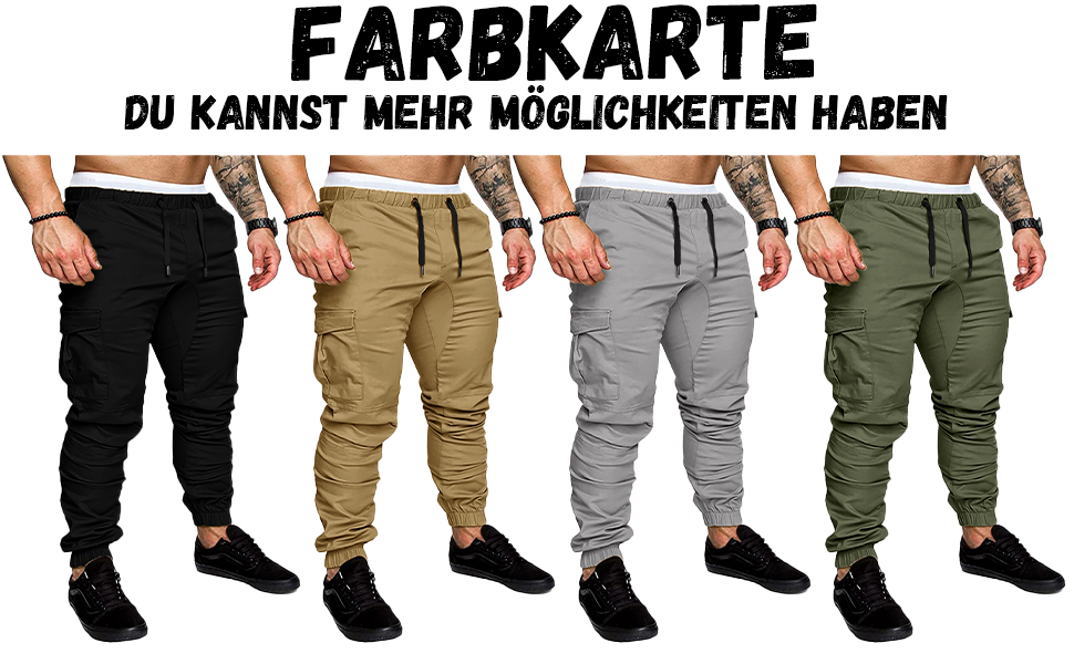 Cargohosen Chino Hose Jogginghose Sporthose Sweatpants Herren