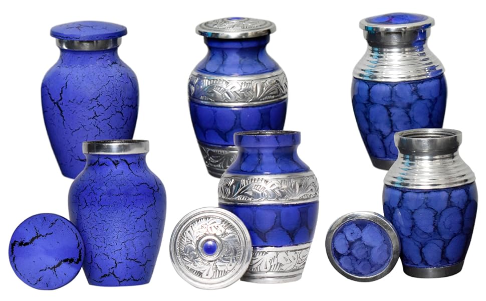 BOLD & DIVINE Small Cremation Urns for Human Ashes Set of