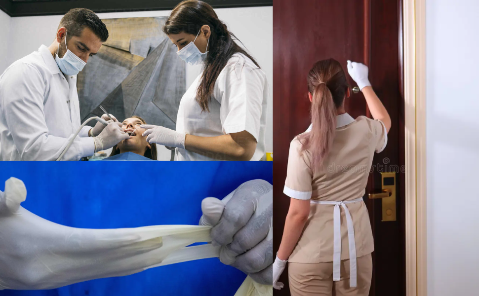 Clear vinyl gloves Disposable vinyl gloves Powder-free vinyl gloves Latex-free vinyl gloves