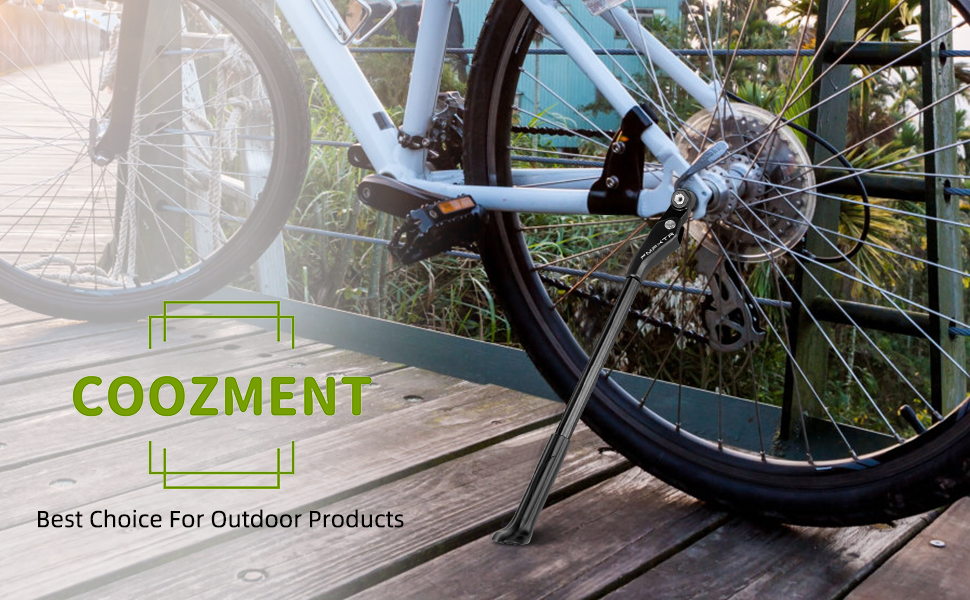 COOZMENT Bike Kickstand, Adjustable Removable Mount Bike