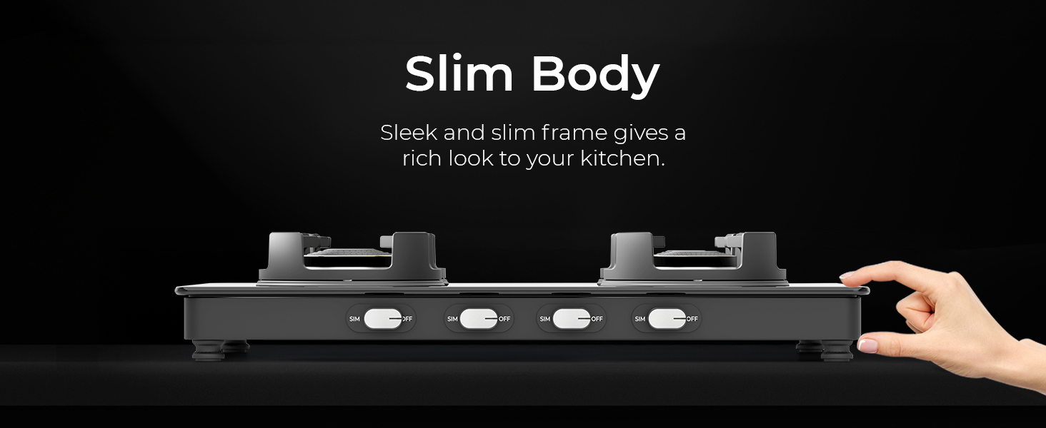 Sunshine Regal Pro Gas Stove Toughened Glass Cooktop Manual Ignition