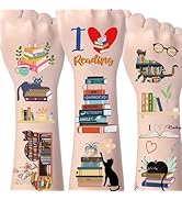 Gameza Reading Book Temporary Tattoos - 240+ Book Library Themed Party Favors Decorations Supplie...