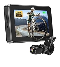 Shkalacar Bike Mirror Handlebar, 1080P Bicycle Rear View Camera With 4.3'' Monitor 8-LED Night Vision 150u00b0 Wide Angle View Rotatable Bracket, Compatible With Mountain Bicycle, Road Bike
