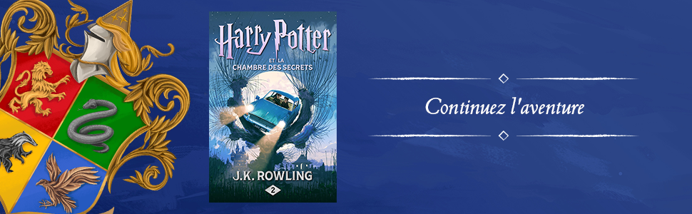 Image shows eBook cover for Harry Potter 2. Text reads 'Continue the adventure'