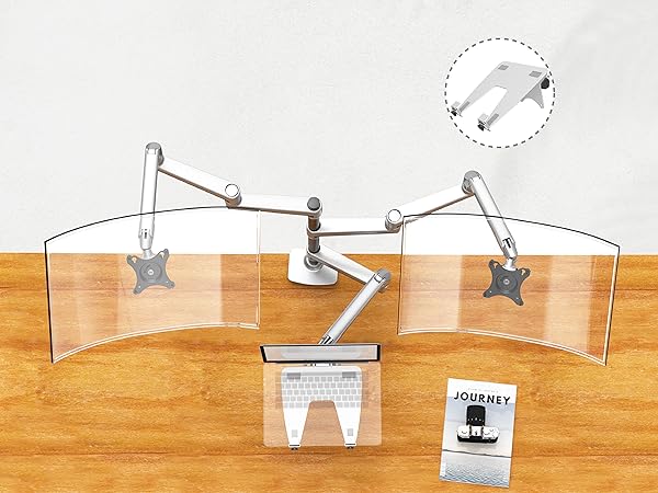 Amazon.com: Ergounion Triple Monitor Mount, Holds Screens up