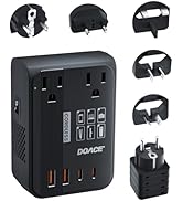 DOACE Voltage Converter US to Europe 350W Convert 220V to 110V for Curling Iron Straightener Shav...