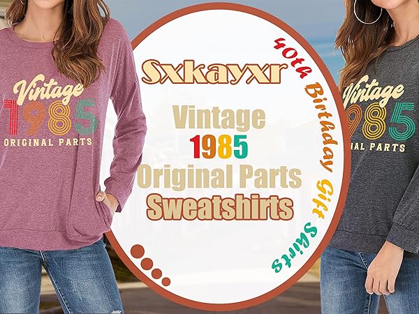 Amazon.com: Sxkayxr 40th Birthday Gift Shirts Vintage 1985