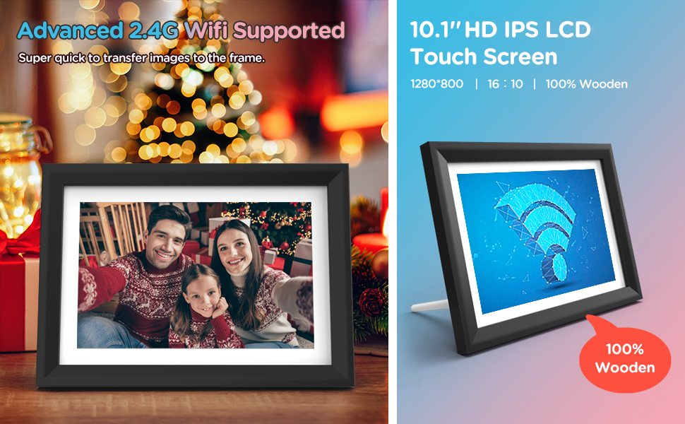 Skyzoo Frame 10.1'' Digital Picture Frame, 1280x800 IPS