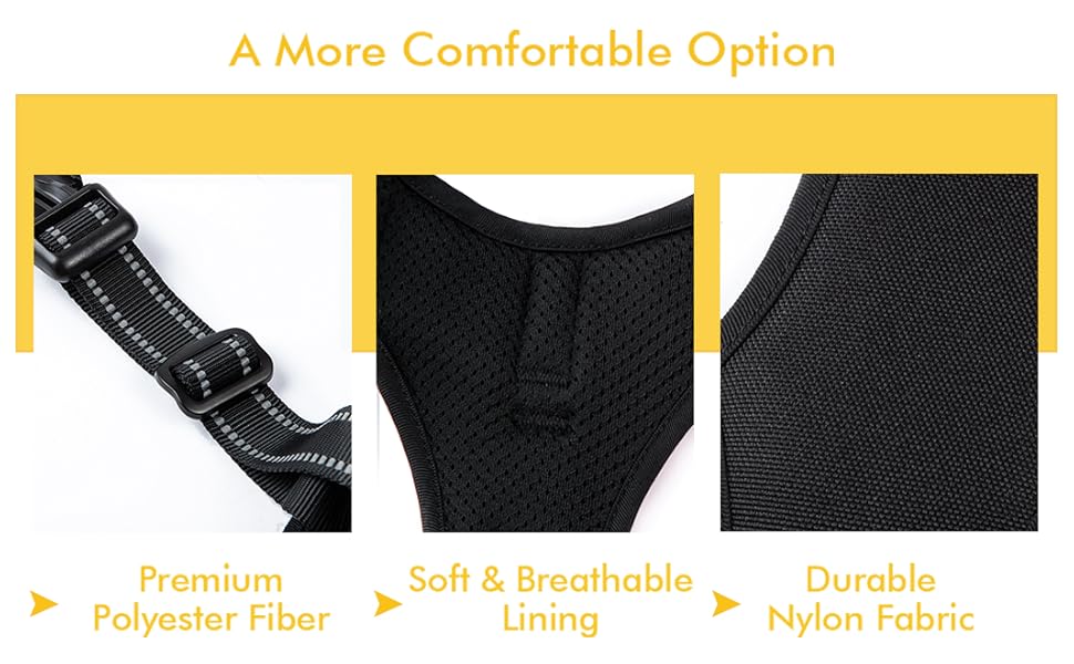 Eagloo Dog Harness No Pull, Walking Pet Harness with 2 Metal Rings and