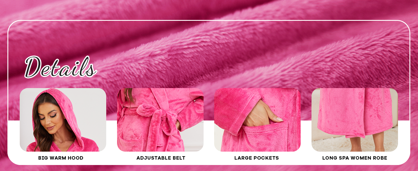 women hooded robe