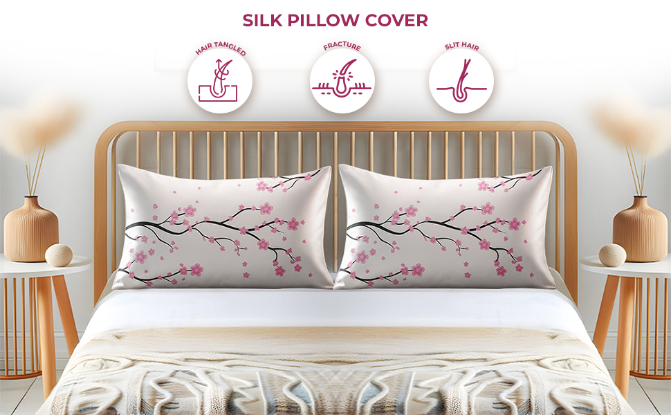 pillow cover , new , white cover ,silk